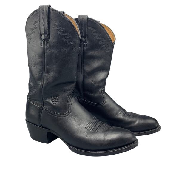 Ariat Mens Sedona Boots Size 9D Black Cowhide Leather Cowboy Western 34601 - Picture 1 of 15